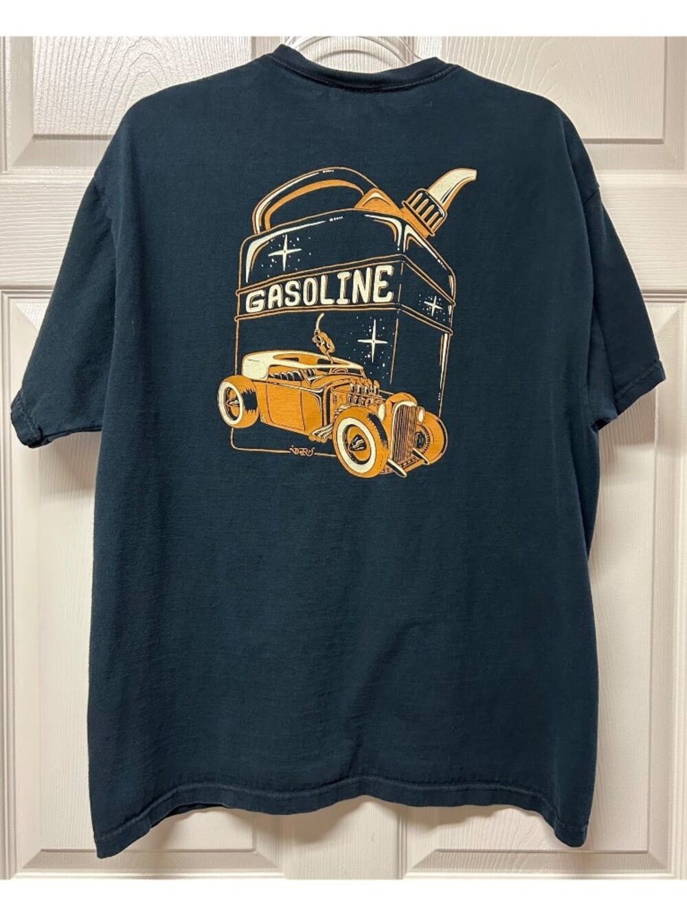 Gasoline Graphic T-Shirt XL Black Ford Hot Rod Coupe Garage Wear Kustom Kulture
